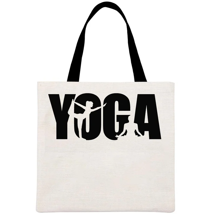 yoga Printed Linen Bag-Annaletters
