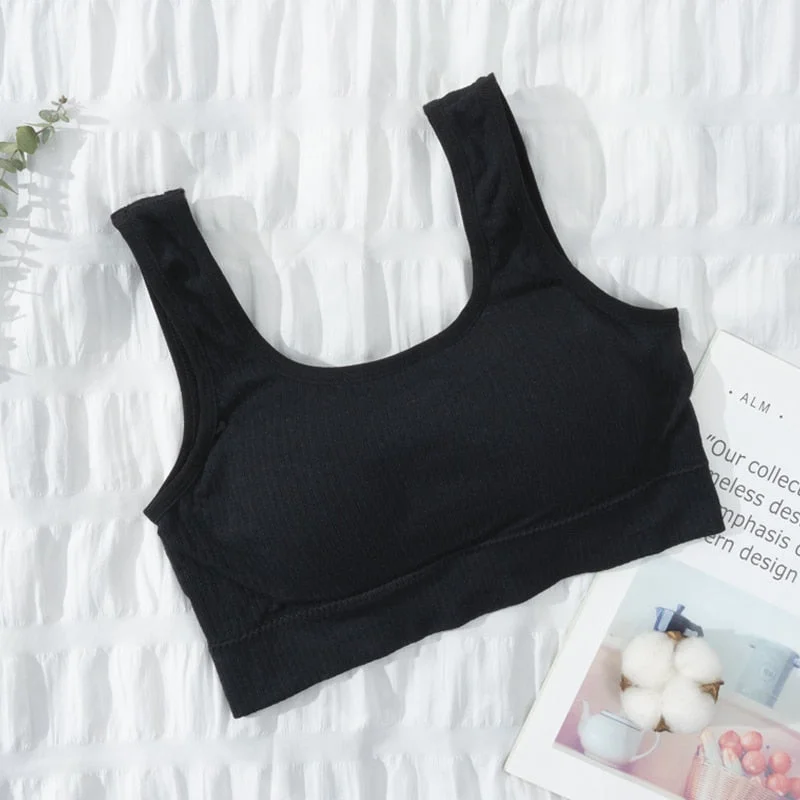 Women Tank Crop Top Seamless Underwear Crop Top Female U Back Short Tops Women Sexy Lingerie Sleeveless Padded Camisole