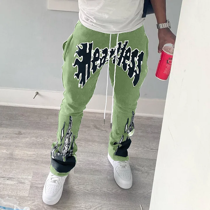 Heartless Yellow Print Flared Trousers