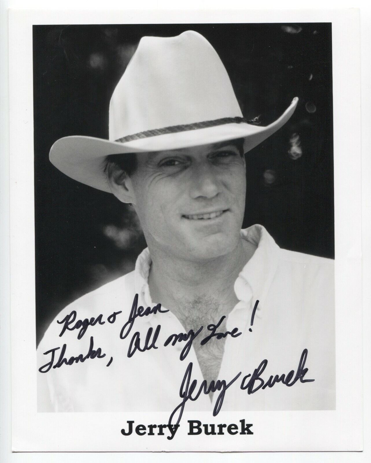 Jerry Burek Signed 8x10 Inch Photo Poster painting Autographed Signature Country Singer