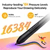 Deco 640 drawing tablet with battery-free stylus with 16,384 levels of pressure sensitivity