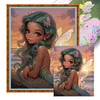 >SALE<Full Embroidery Cotton Thread 11CT Printed Flower Fairy Girl Cross Stitch50x60cm