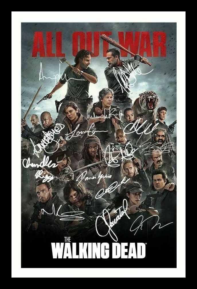 The Walking Dead Season 8 Cast Autograph Signed & Framed Photo Poster painting