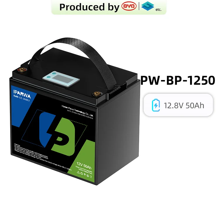 12.8V 50Ah Lithium Ion LiFePO4 Battery Packs