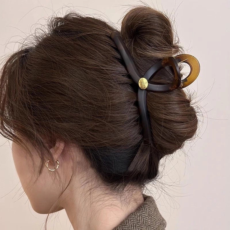 Large Hair Volume Multi- Grab Clip Shark Clip Back Head Black Frosted High Sense Hairpin Hairpin Yiwu Accessories