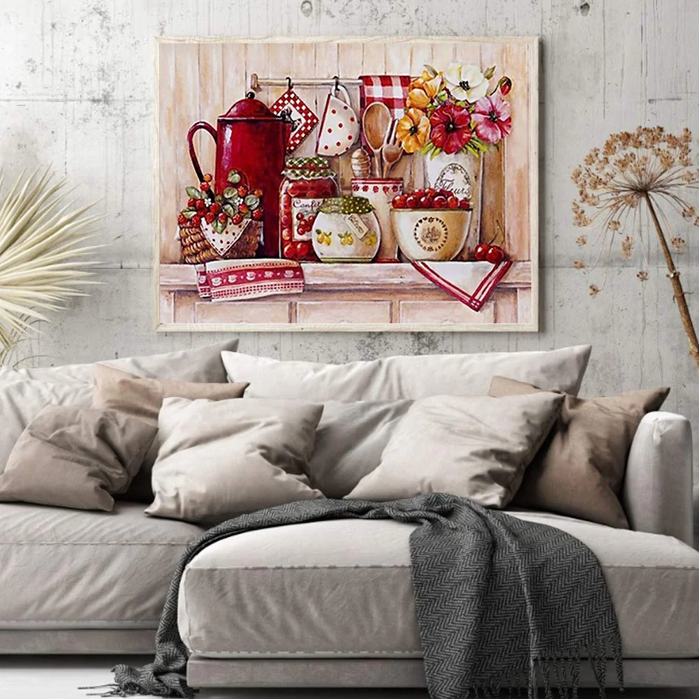 Diamond Painting - Full Round Drill - Kitchen Table(50*40cm)