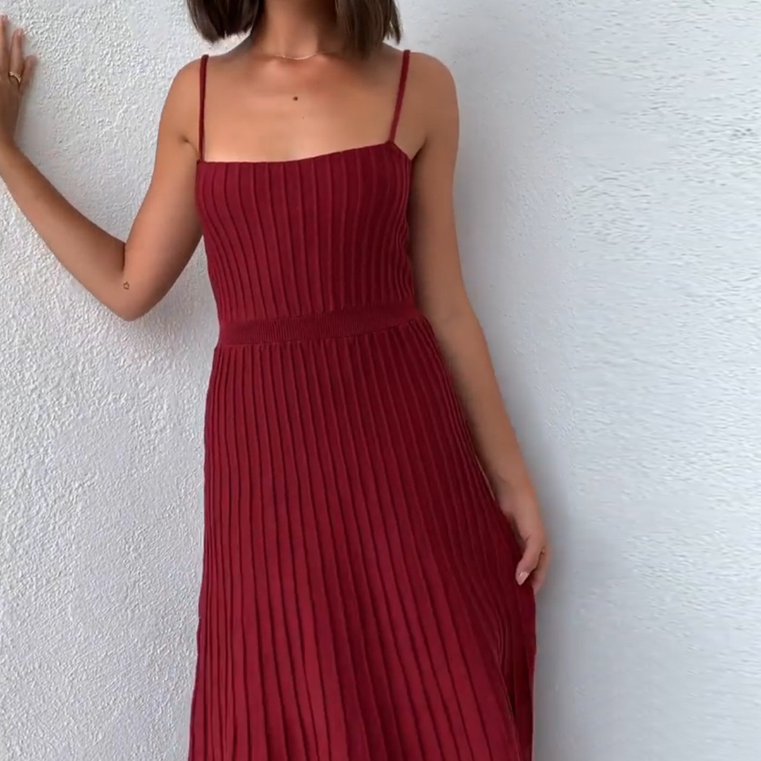 Ootddress Backless Ribbed Maxi Dress For Women Summer New Holiday Party Stretch High Waist Bodycon Maternity Dresses Knit Sundress