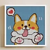 Cute Corgi Dog-14CT Stamped Cross Stitch Kit(25x25cm)