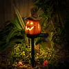 Solar Pumpkin Stake Light Resin Halloween Outdoor Garden Decorative Lamp