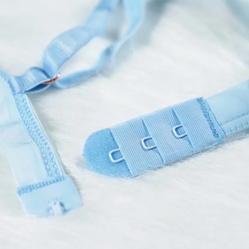 Sexy Lace Bralette Top Women Underwear Mesh Soft Bra Wireless Bralete Women Unpadded Triangle Brassiere Blue Intimates Lingerie