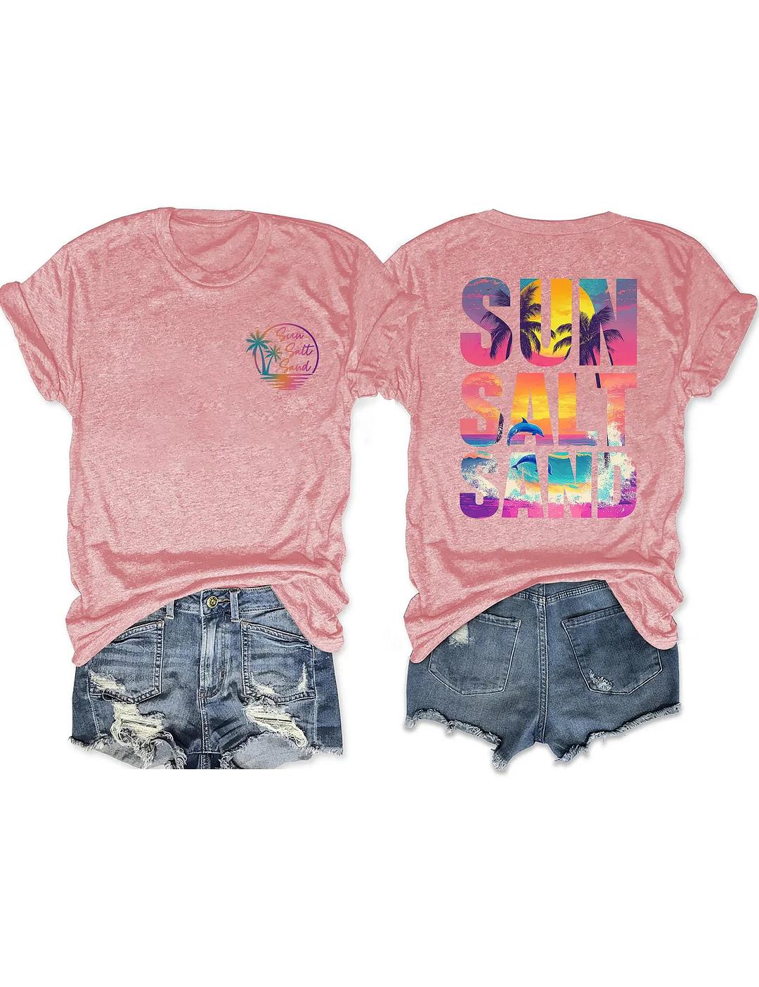 Retro Summer Sun Salt Sand T-shirt
