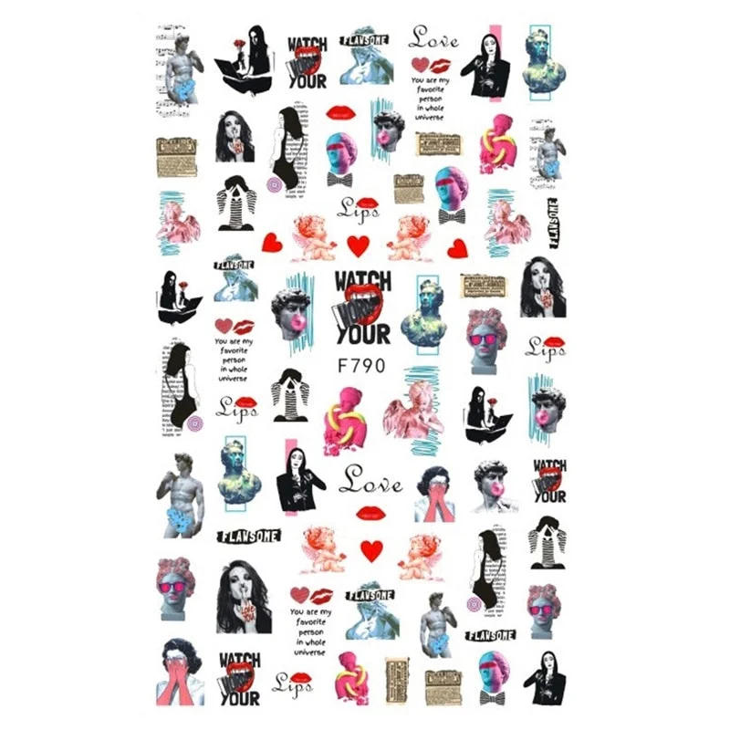 1pcs Autumn Winter Nail Sticker Robin Snow Birds Flower New Year Halloween Christmas 3D Decals Nail Art Design Decor Accessories-Nail Inspo