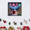 Diamond Painting-DIY Full Round Drill Santa Claus Elk Fireworks(40*40 CM)
