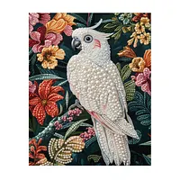 Tropical Flower Cockatoo - Pearls Painting