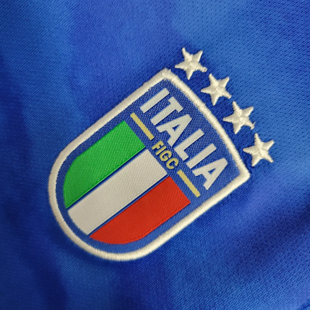 2023 Italy Home Soccer Shirt Kids Size