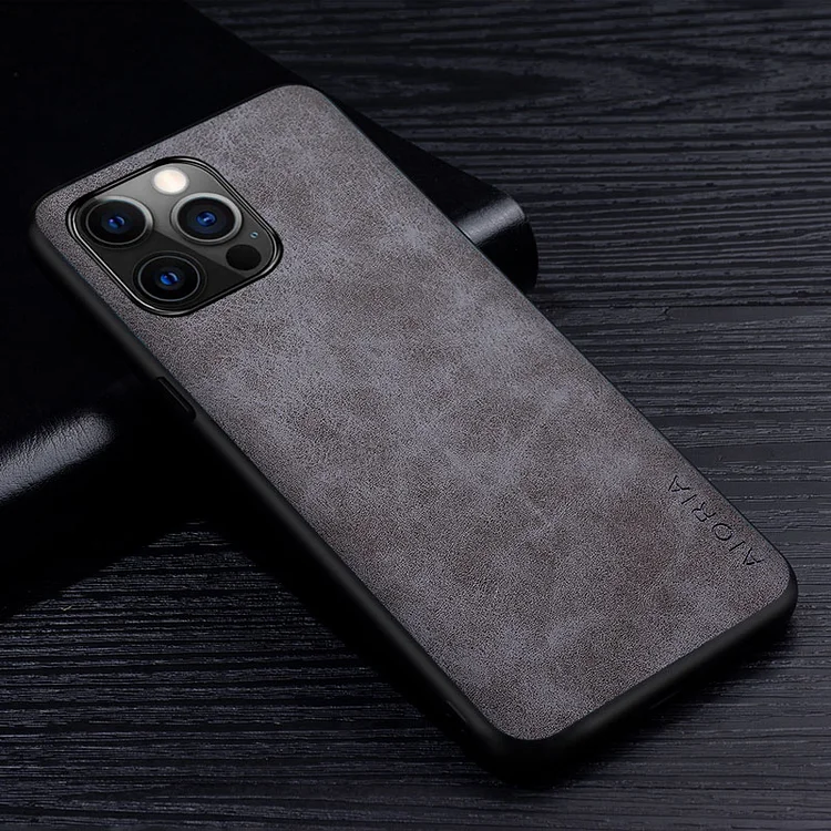 Leathe Solid Color Protective Cover  Case for iPhone