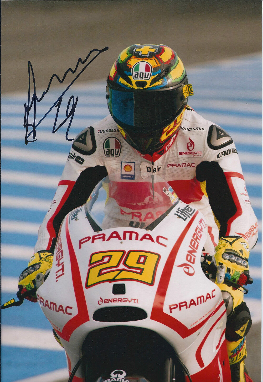 Andrea IANNONE SIGNED Autograph 12x8 Photo Poster painting AFTAL COA Italian MOTOGP Rider Italy