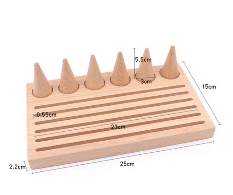 Minimalist Solid Color Beech Jewelry Rack