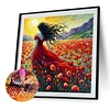 Diamond Painting-5D Full Round Drill The Back of The Girl(40x40cm)