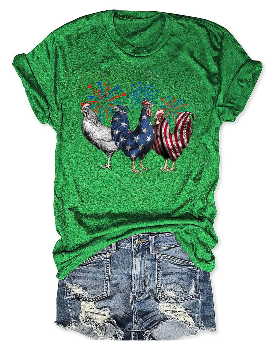 Patriotic USA Chicken 4th Of July T-shirt