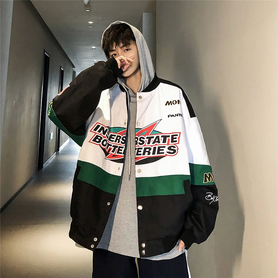 Aonga Men Patchwork Streetwear Bomber Jackets 2023 Autumn Mens Korean Fashions Windbreaker Harajuku Hip Hop Jackets Coats