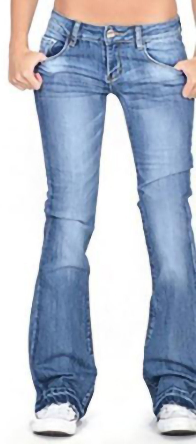 Skinny Stretch Fringed Flared Women Jeans