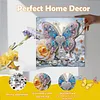 Kit d&rsquo;art diamant&eacute; de perceuse en forme sp&eacute;ciale bricolage de papillon fleur avec cadre 25x25cm