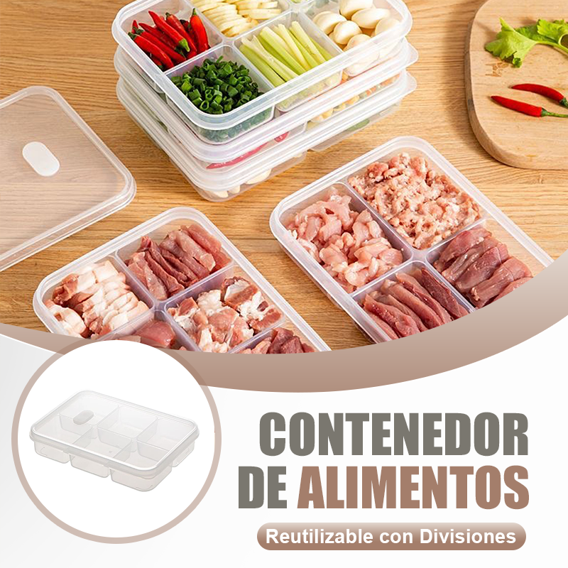 Reusable Food Container with Dividers