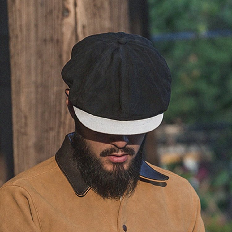 Vintage Herringbone Painter Cap Casual Hat