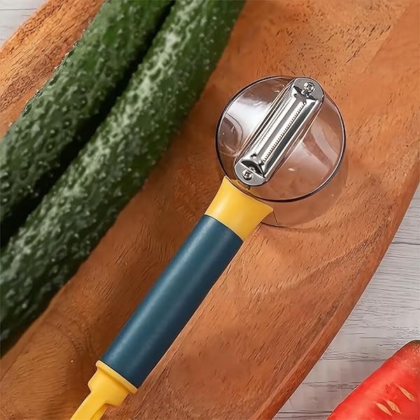 Vegetable Peeler Potato Peelers with Container, Veggie Peeler Carrot Peeler Cucumber Peelers for Kitchen, Apple Peeler Fruit Peeler Orange Peeler Stainless Steel for Lemon Mango Carrot