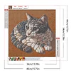 Diamond Painting -DIY Round Drill Stone Art Black Cat(40x40cm)
