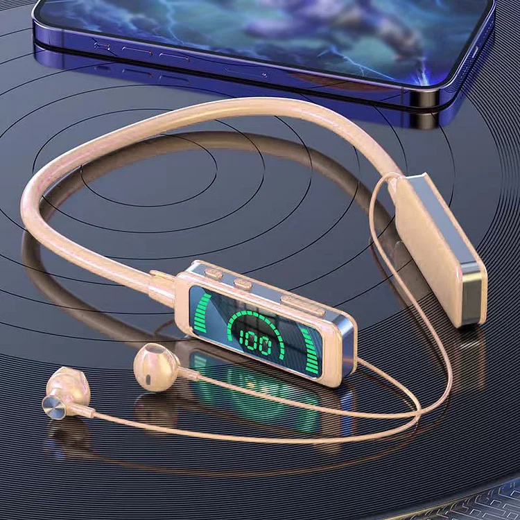 [Exquisite Gift] HiFi Digital Display Sports Neckband Bluetooth Headphones