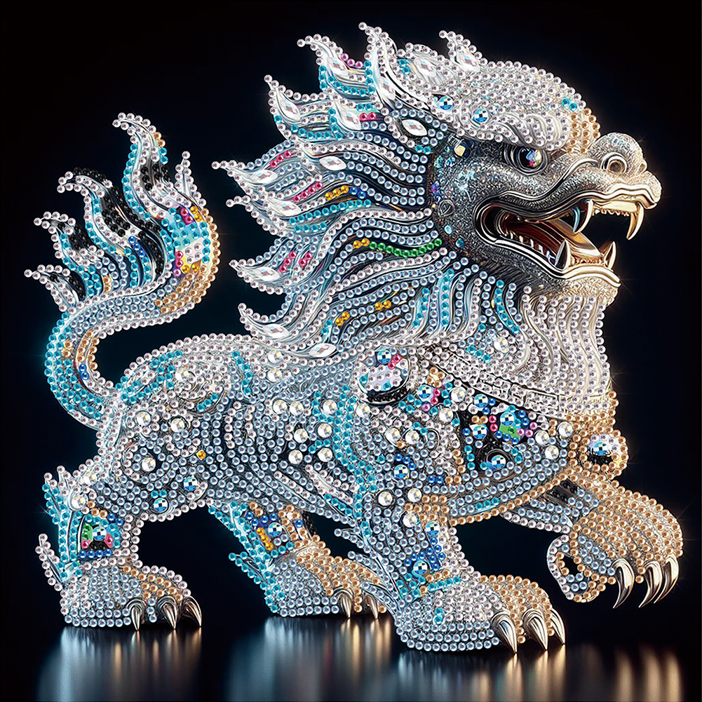 Lion 30*30cm(canvas) special shaped drill diamond painting