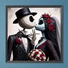 Halloween Skeleton Couple - Round Drill Diamond Painting - 40*40CM