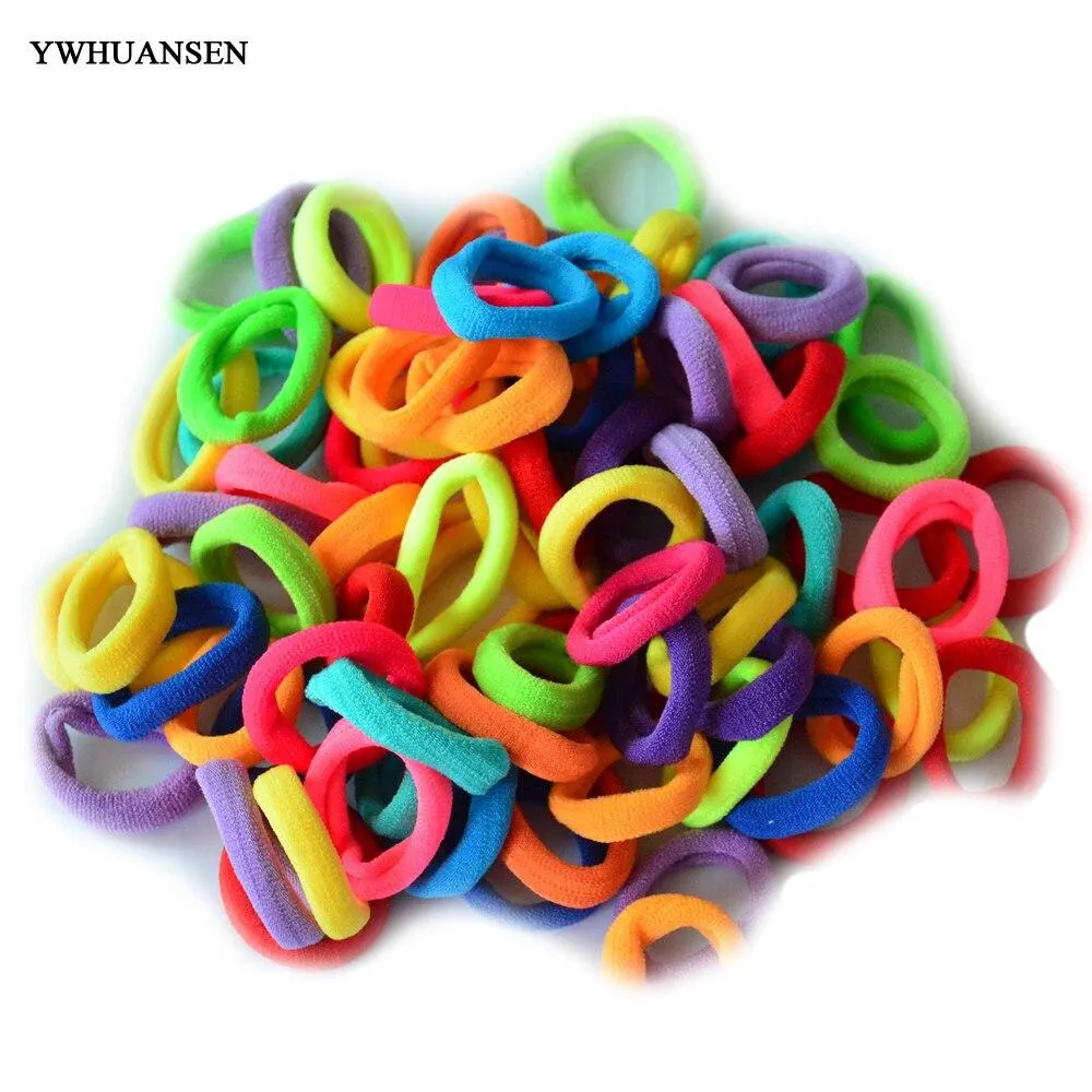 20pcs baby girls Girls Elastic hair bands Imitation Scrunchies hair ties kids Soild accessories Gum for hair bands for kid