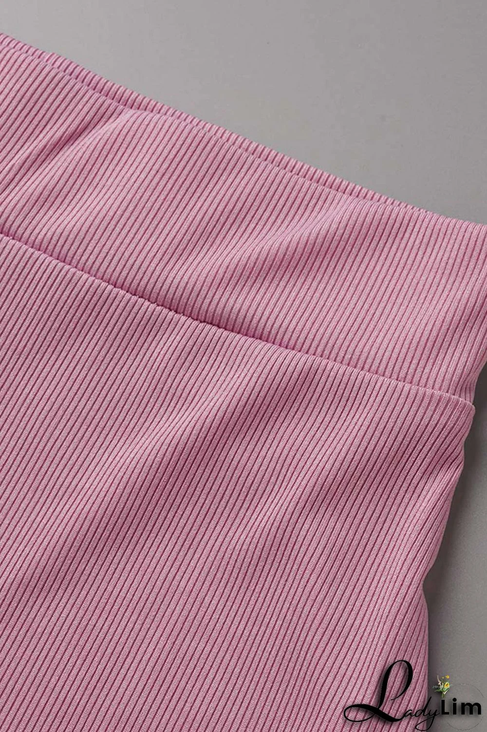 Blue Casual Solid Split Joint O Neck Sleeveless Two Pieces