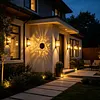 Solar Powered Outdoor Hummingbirds Wall Lamps Wall-Mounted Garden Lights