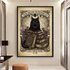 Black Cat And Book-11CT Stamped Cross Stitch 40*60cm/15.75*23.62in  tapestrymarket