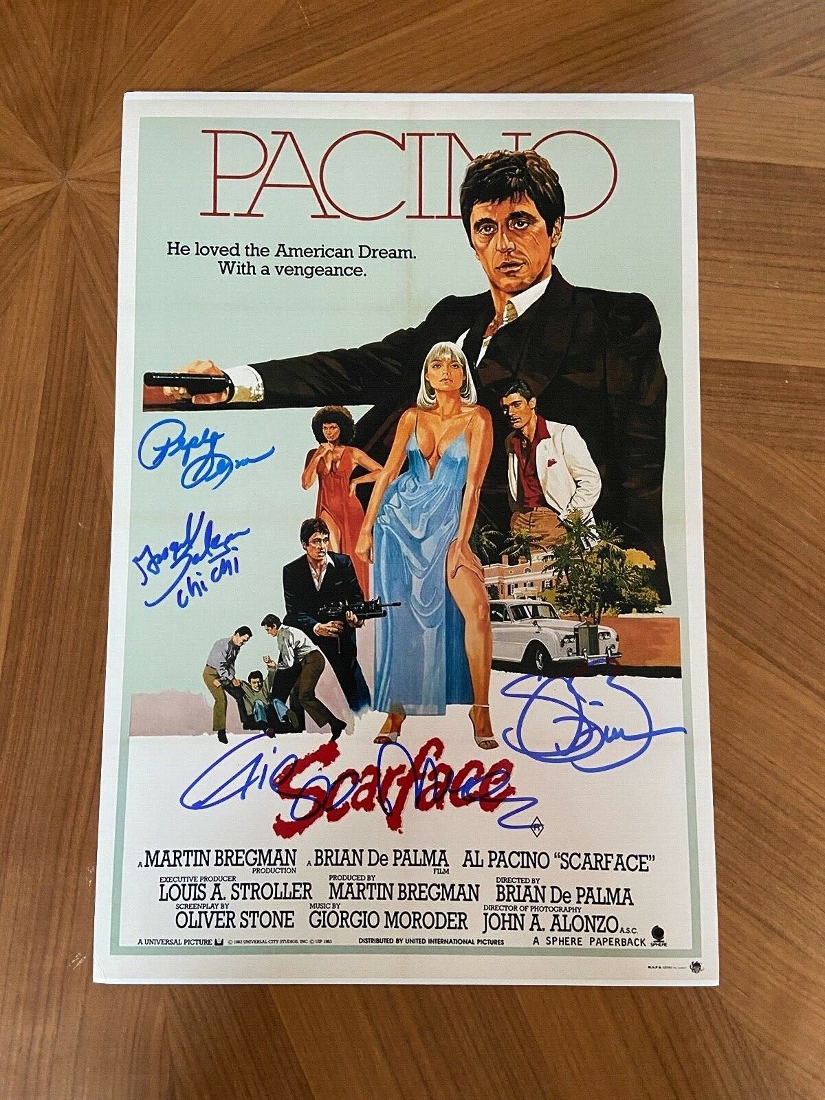 *SCARFACE* signed 12x18 poster * BAUER, SALAZAR, SERNA & MORODER * COA PROOF * 8