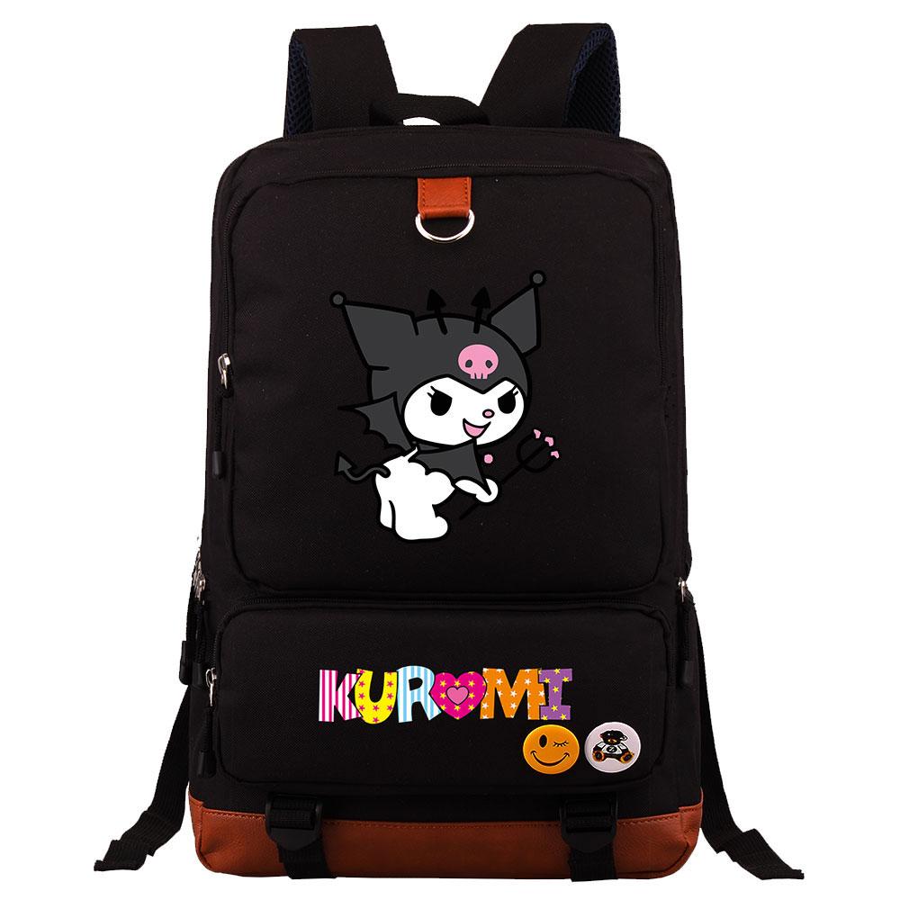 Mayoulove Kuromi Backpack Cute Design Lightweight for School and Outdoor Activities-Mayoulove