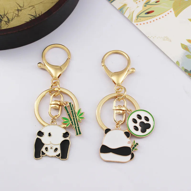 Cartoon Style Panda Zinc Alloy Unisex Keychain