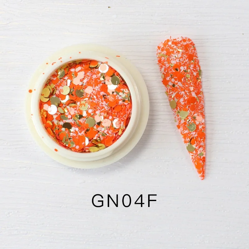 iridescent Flakes Gold Pink White Flakes Slices Chrome Pigment Dust Nail Powder Glitter Sequins Nail Art Decoration Manicures-Nail Inspo