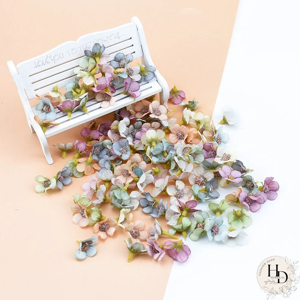 50/100pcs Multicolor Daisy Flower Head Mini Silk Artificial Flower For Wedding Engagement Party Home Decor DIY Garland Headdress