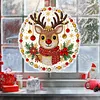 Cute Christmas Reindeer 2D Flat DIY Diamond Painting Pendant 9.84x9.84in