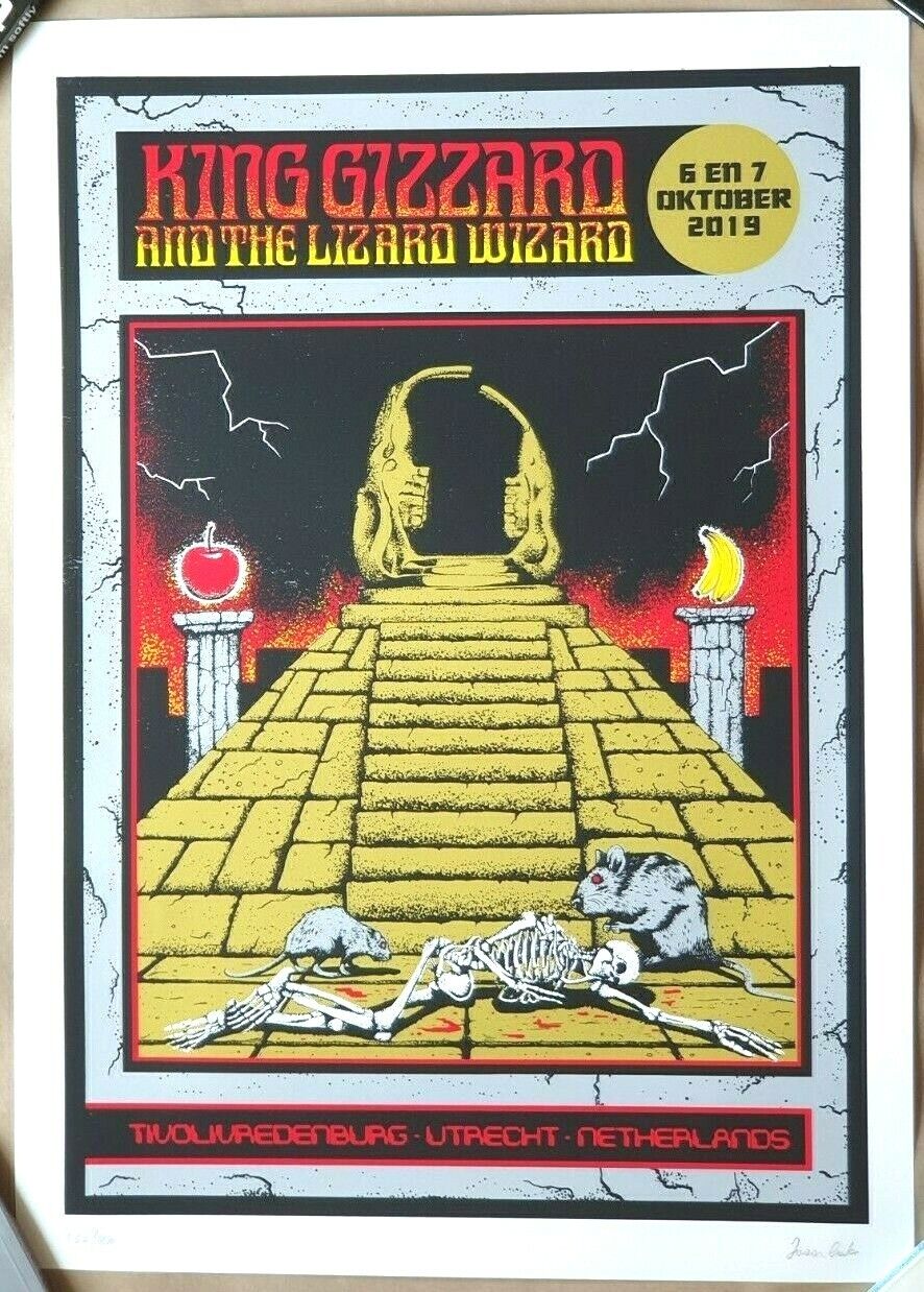 KING GIZZARD & THE LIZARD WIZARD Utrecht 2019 Tour Gig Poster JASON GALEA