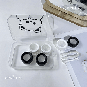 Aprileye Brown and White 3 in 1 Lens Case