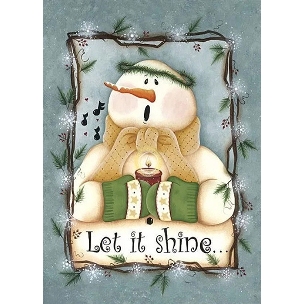Snowman Cartoon - Round Drill Diamond Painting - 30*40CM, 501 Original