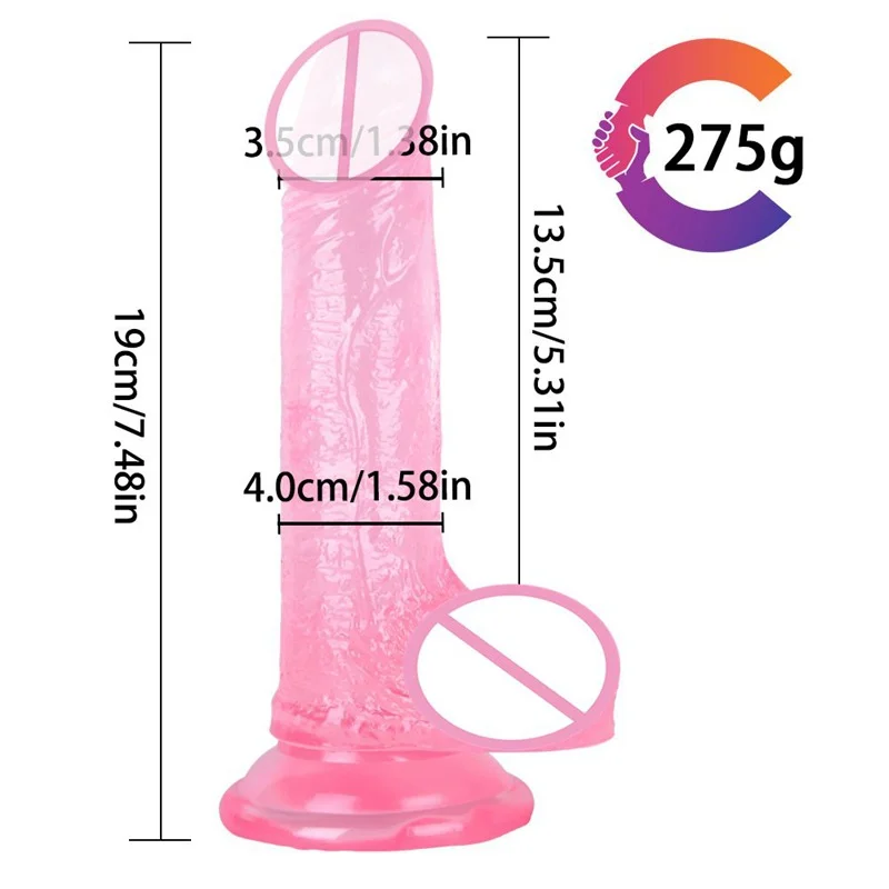 275g Color Soft Erotic Simulation Realistic Dildo Female Sex Toy