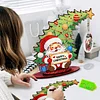 Santa Claus Photo Xmas Tree 5D DIY Diamond Art Tabletop Wood Decoration Ornament Kit