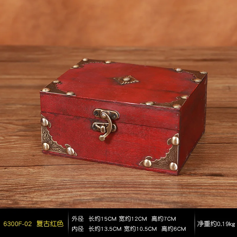 Mongw Mongw Jewelry Box Wooden Box Household Desktop Certificate Jewelry Storage With Lock Password Box Window Display Packaging Wooden Box